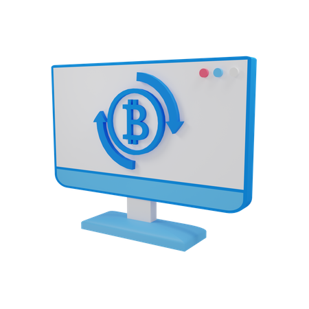 Exchange Bitcoin 3D Illustration