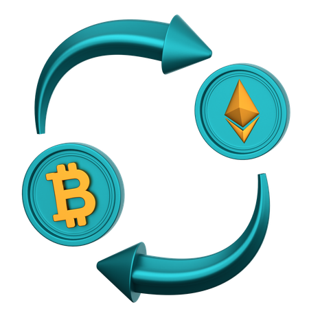 Exchange Coin  3D Icon