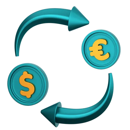 Exchange Coin  3D Icon