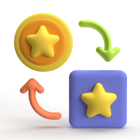 Exchange Coin  3D Icon