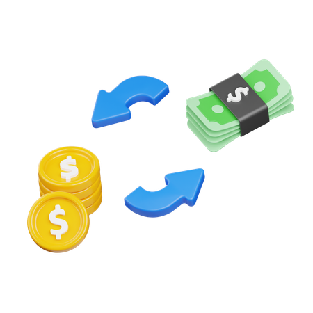 Exchange Currency  3D Icon