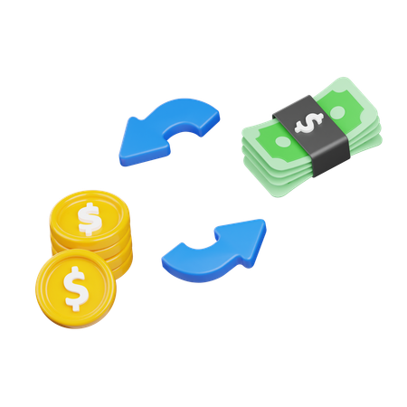 Exchange Currency  3D Icon