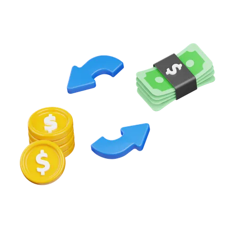 Exchange Currency  3D Icon