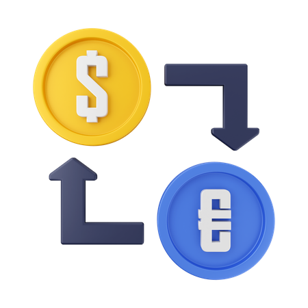 Exchange Currency  3D Illustration