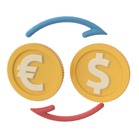 Exchange currency  3D Illustration