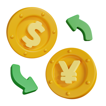 Exchange Currency  3D Illustration