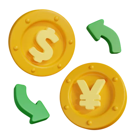 Exchange Currency  3D Illustration