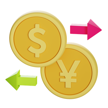 Exchange Currency  3D Illustration