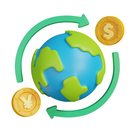 Exchange Currency 3D Illustration