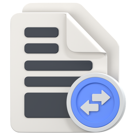 Exchange File  3D Icon