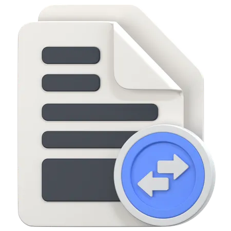 Exchange File  3D Icon