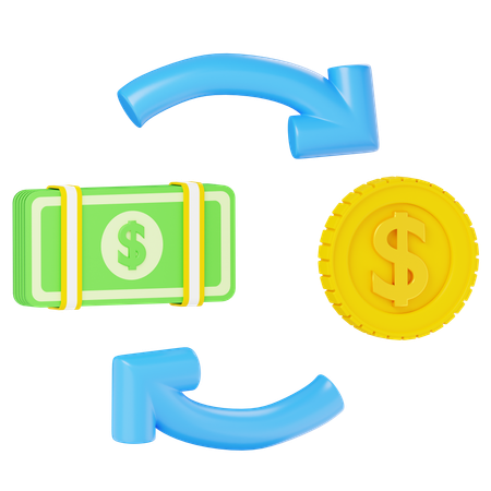 Exchange money  3D Icon