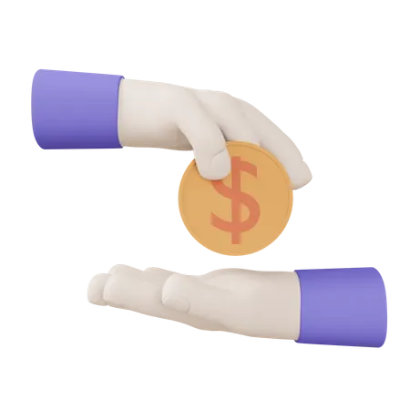 Exchange Money Investment Concept 3 D Icon Illustration 3D Icon
