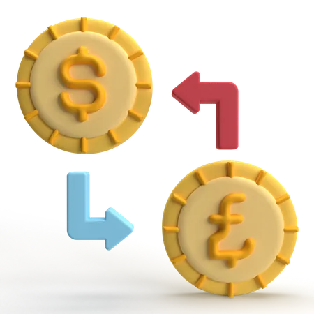 Exchange Pound  3D Icon
