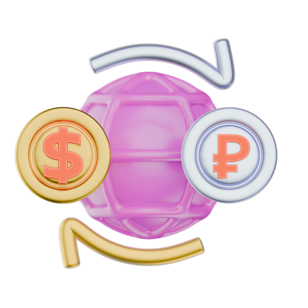 Exchange Rus  3D Icon