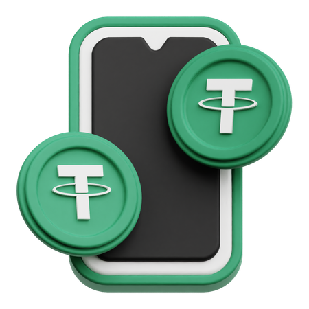 Exchange Tether Crypto Coin  3D Icon