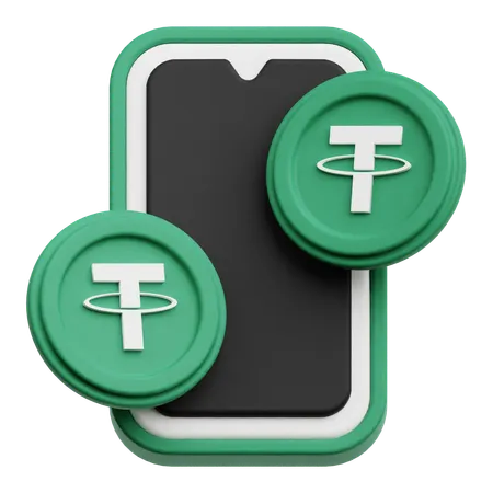 Exchange Tether Crypto Coin  3D Icon