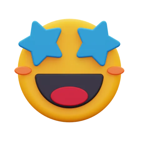 3 D Excited Emoji Icon 3D Icon