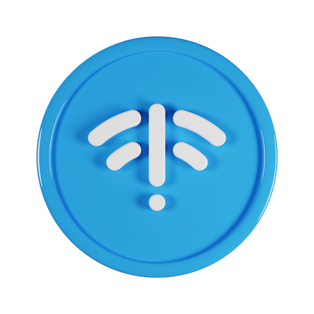 Exclamação wi-fi  3D Icon