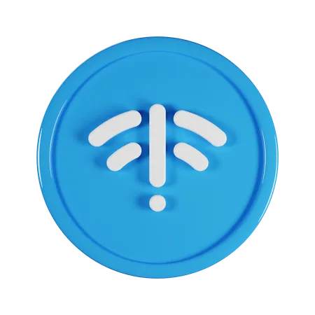 Exclamação wi-fi  3D Icon