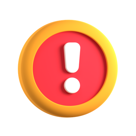 Exclamation  3D Icon
