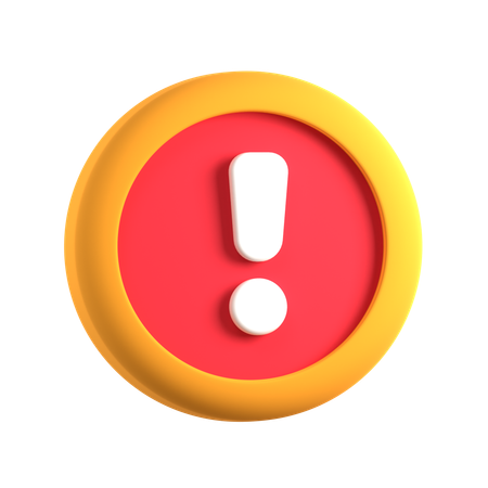 Exclamation  3D Icon