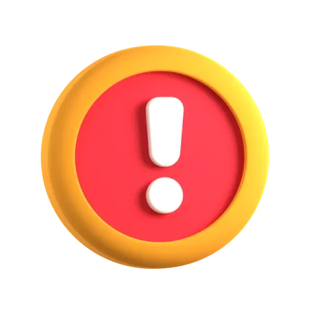 Exclamation  3D Icon