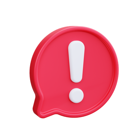 Exclamation  3D Icon