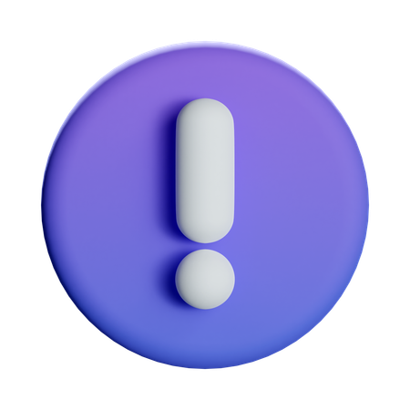Exclamation  3D Icon