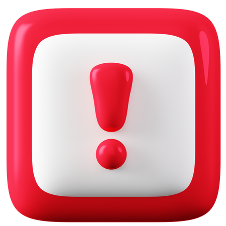 Exclamation  3D Icon