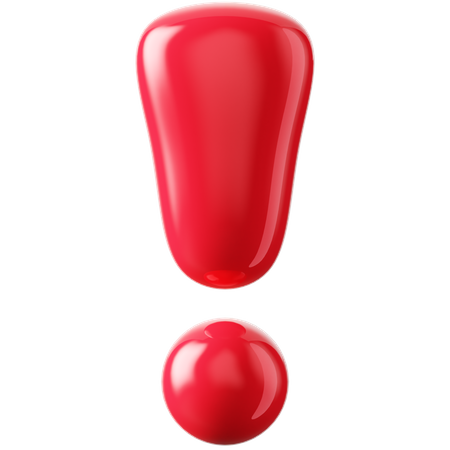 Exclamation  3D Icon