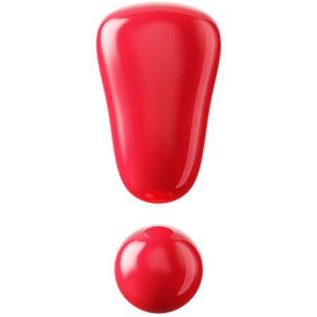 Exclamation  3D Icon