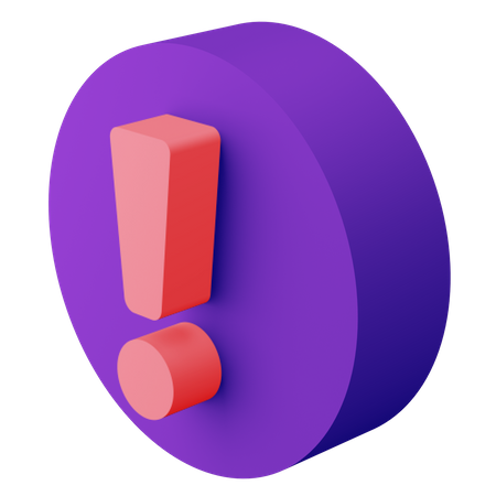Exclamation Mark 3D Illustration