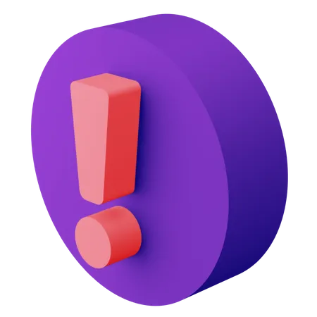 Exclamation Mark 3D Illustration