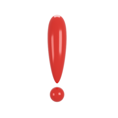 Exclamation mark 3D Illustration