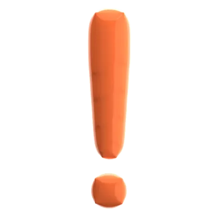 Exclamation mark  3D Icon