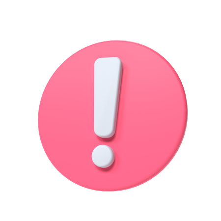 Exclamation Mark  3D Icon