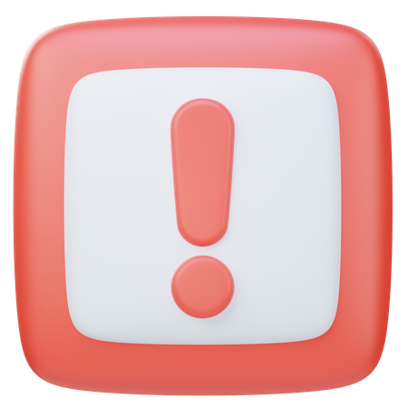 Exclamation Mark  3D Icon