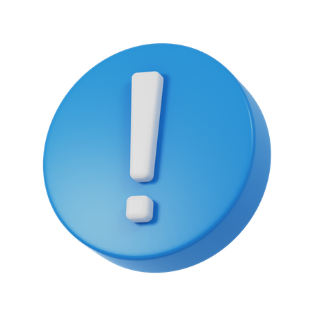 Exclamation Mark  3D Icon