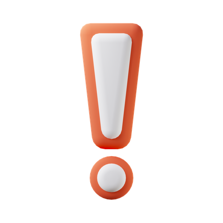 Exclamation Mark  3D Icon