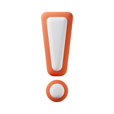 Exclamation Mark  3D Icon