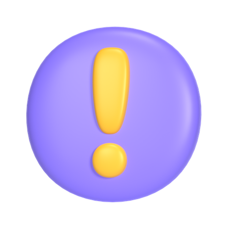 Exclamation mark  3D Icon