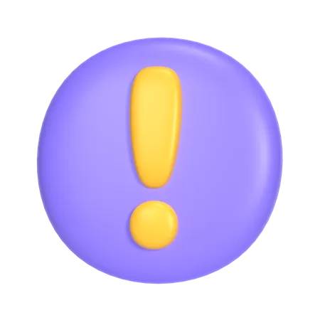 Exclamation mark  3D Icon