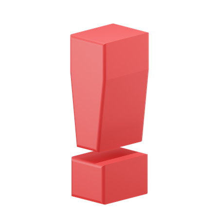 Exclamation mark  3D Icon