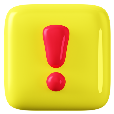 Exclamation Mark  3D Icon