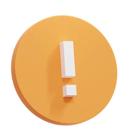 Exclamation Mark  3D Icon