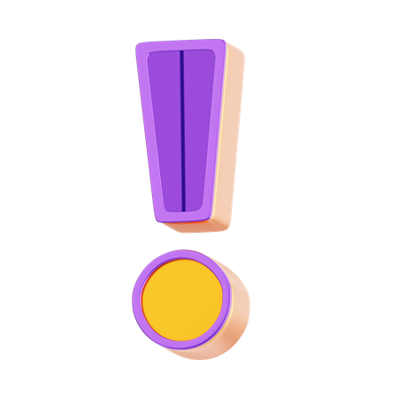 Exclamation Mark  3D Icon