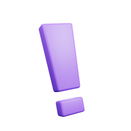 Exclamation Mark  3D Icon