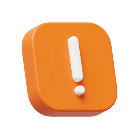 Exclamation Mark  3D Icon