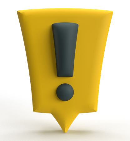 Exclamation Mark  3D Icon
